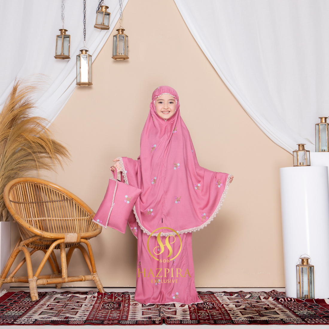 Mukena Anak Rayon Bordir Nadira