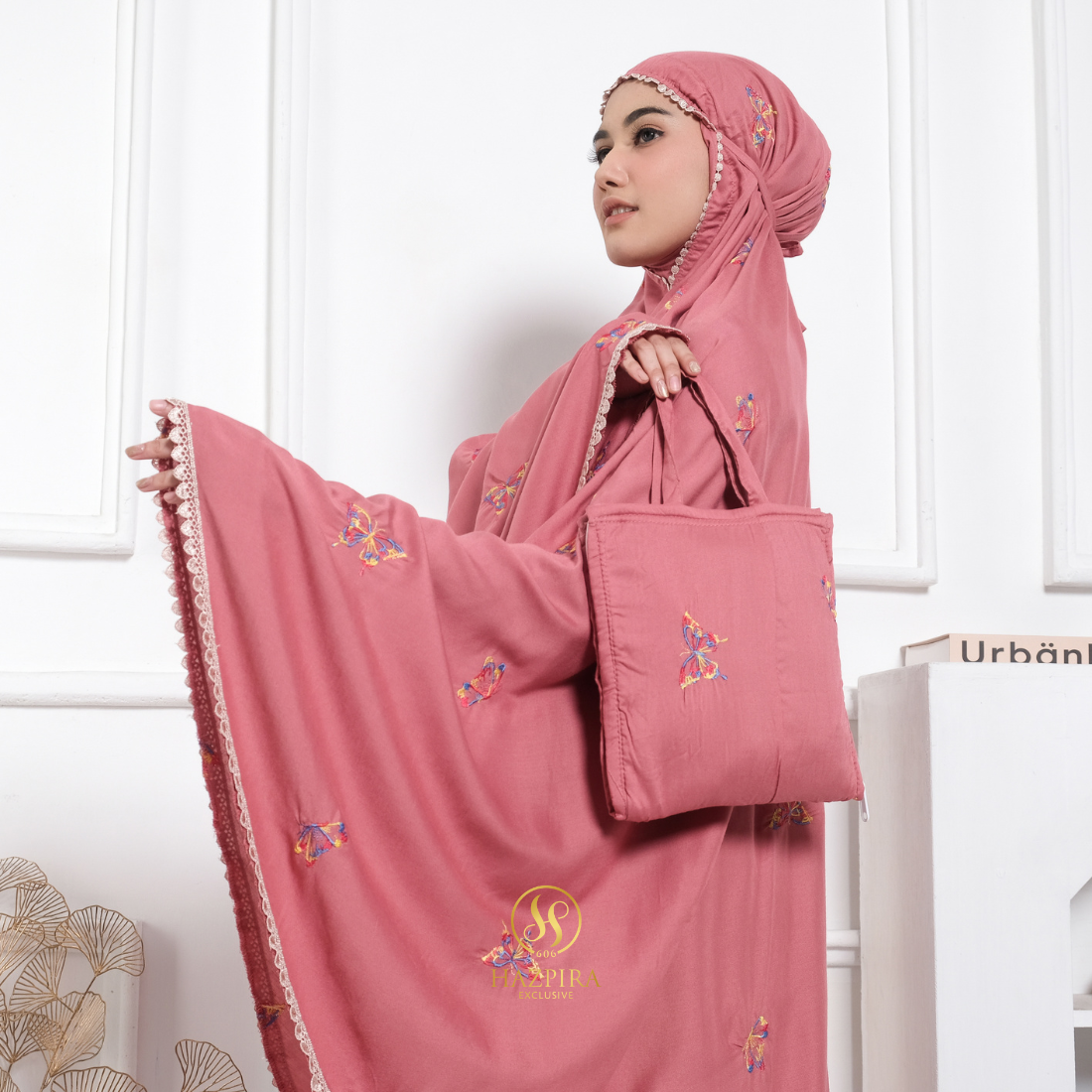 Mukena Dewasa Rayon Bordir Butterfly