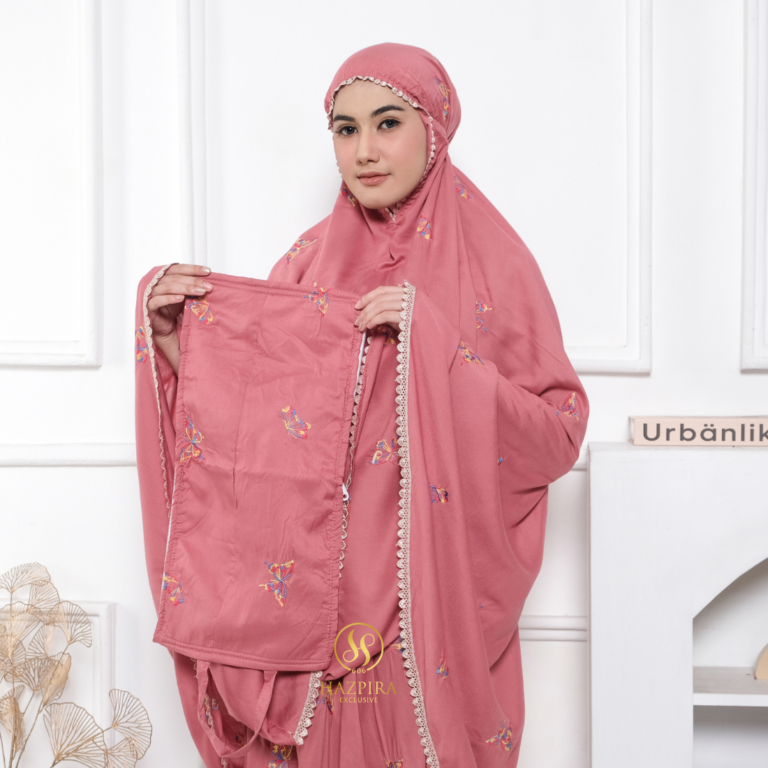 Mukena Dewasa Rayon Bordir Butterfly