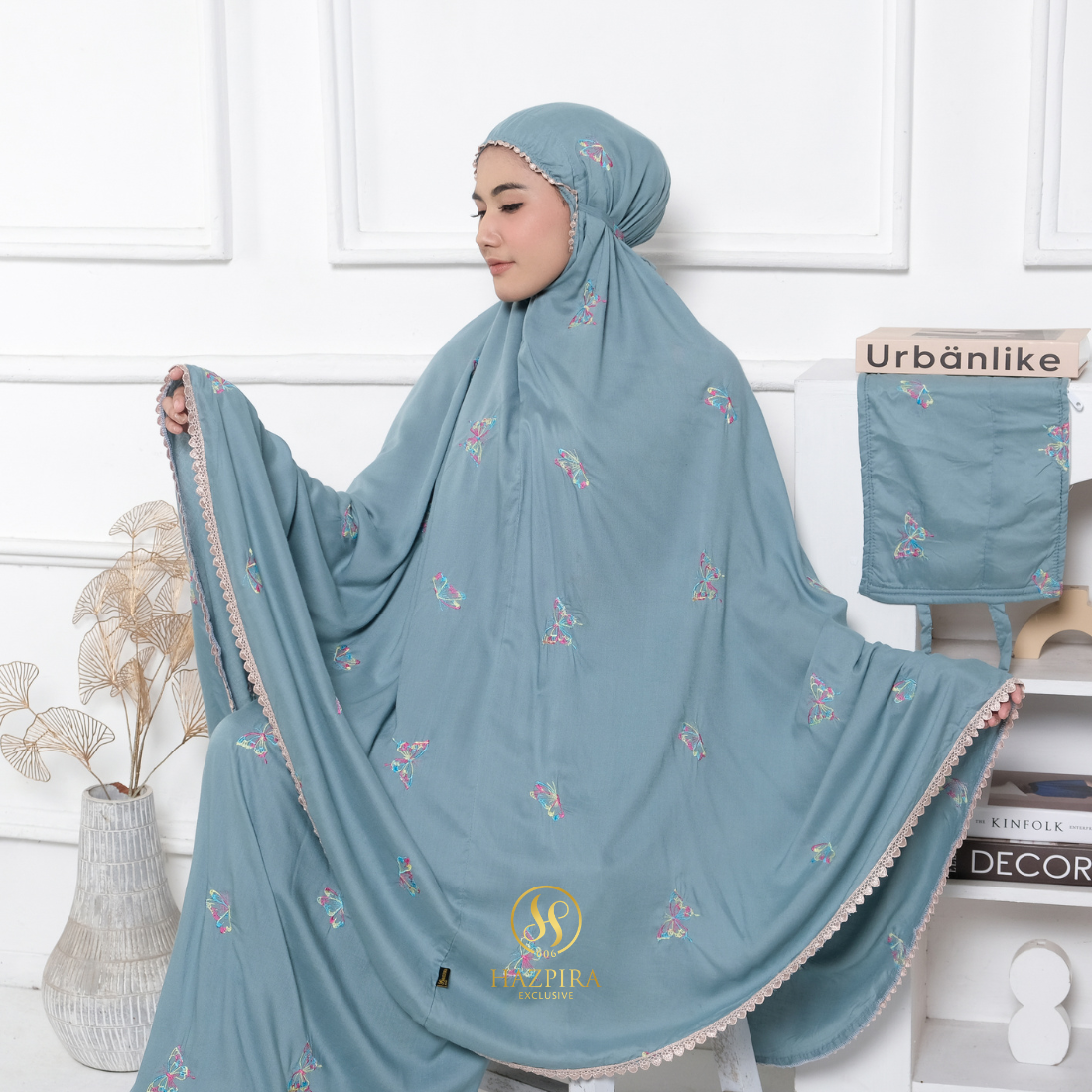Mukena Dewasa Rayon Bordir Butterfly