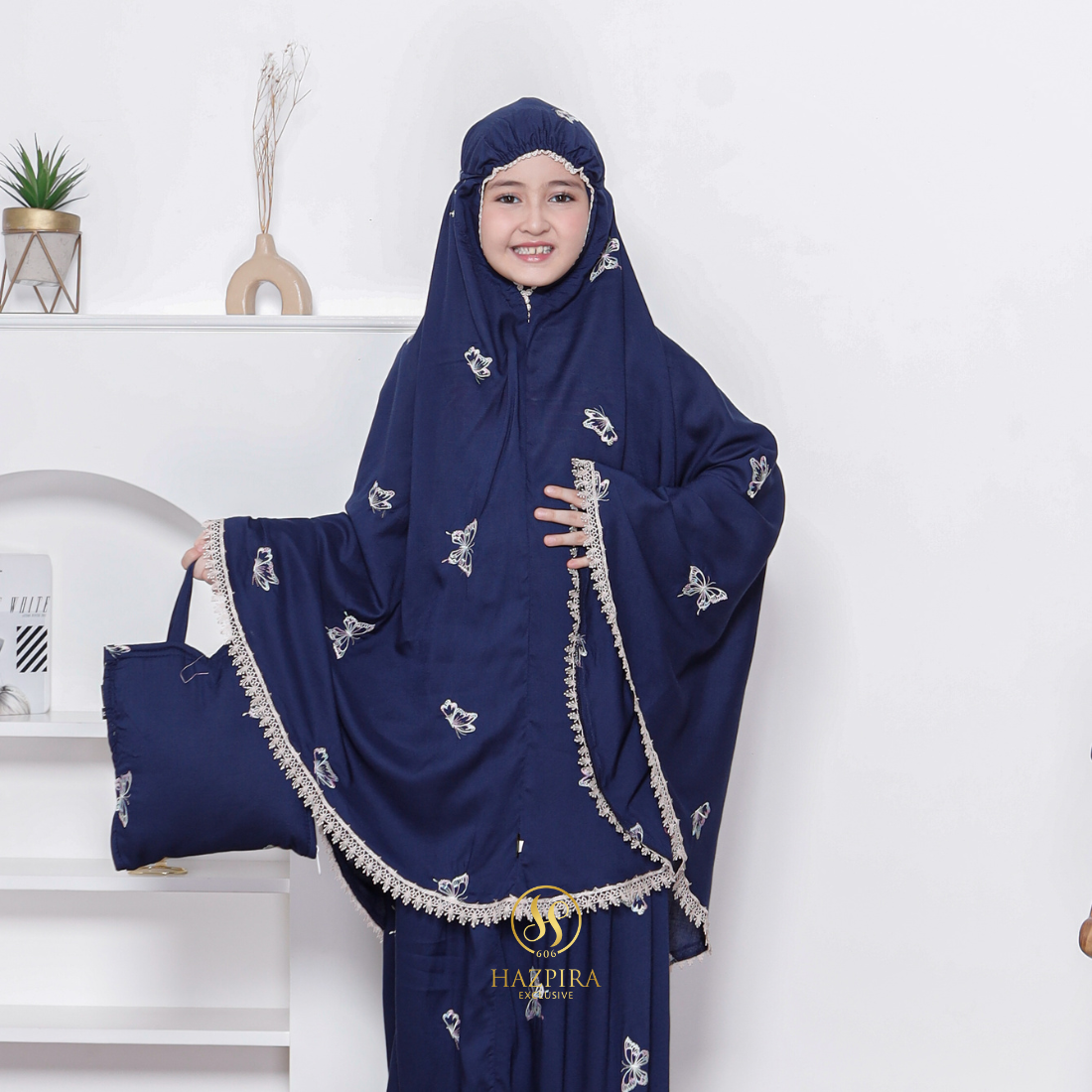 Mukena Anak Rayon Bordir Butterfly