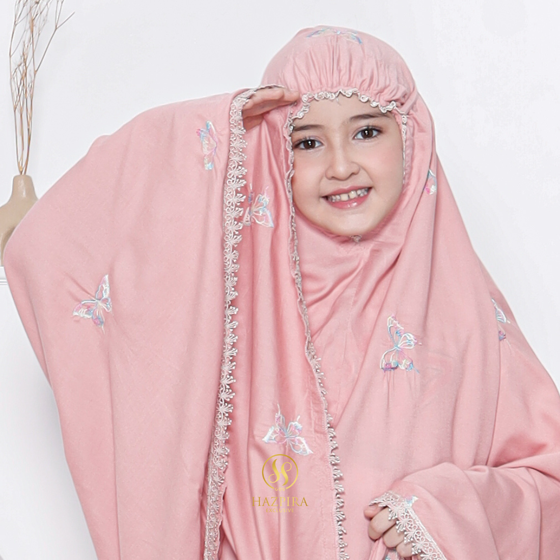 Mukena Anak Rayon Bordir Butterfly