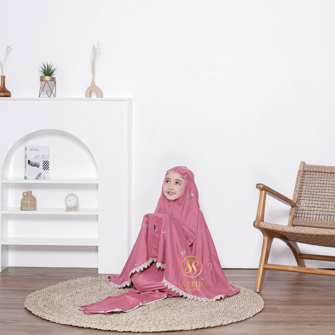 Mukena Anak Rayon Bordir Butterfly