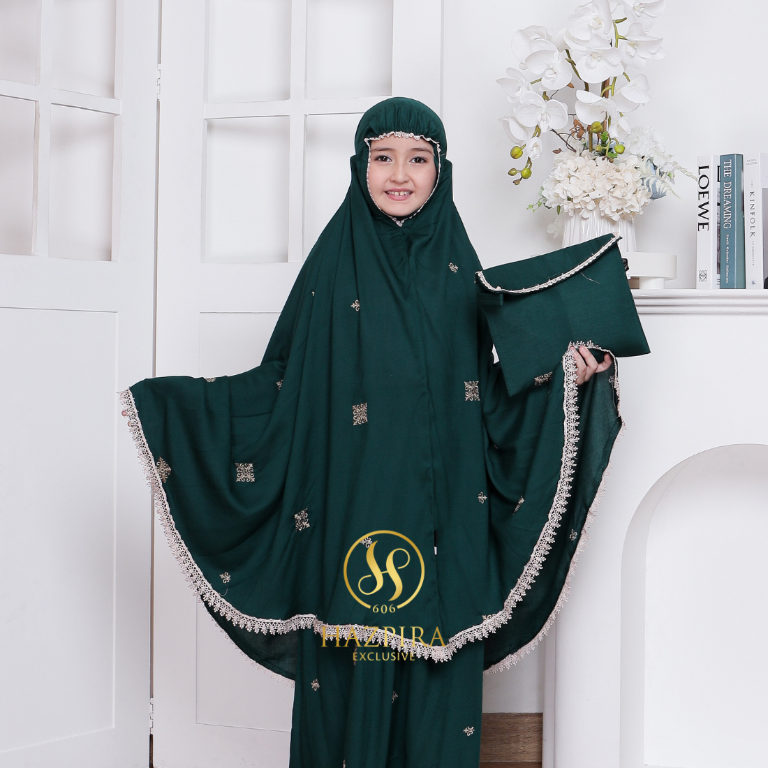 Mukena Anak Rayon Bordir Batik