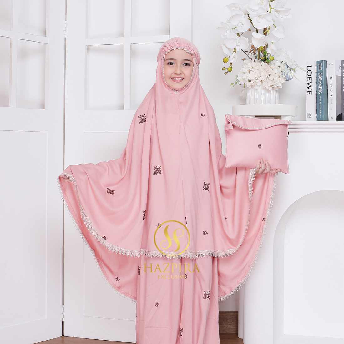 Mukena Anak Rayon Bordir Batik