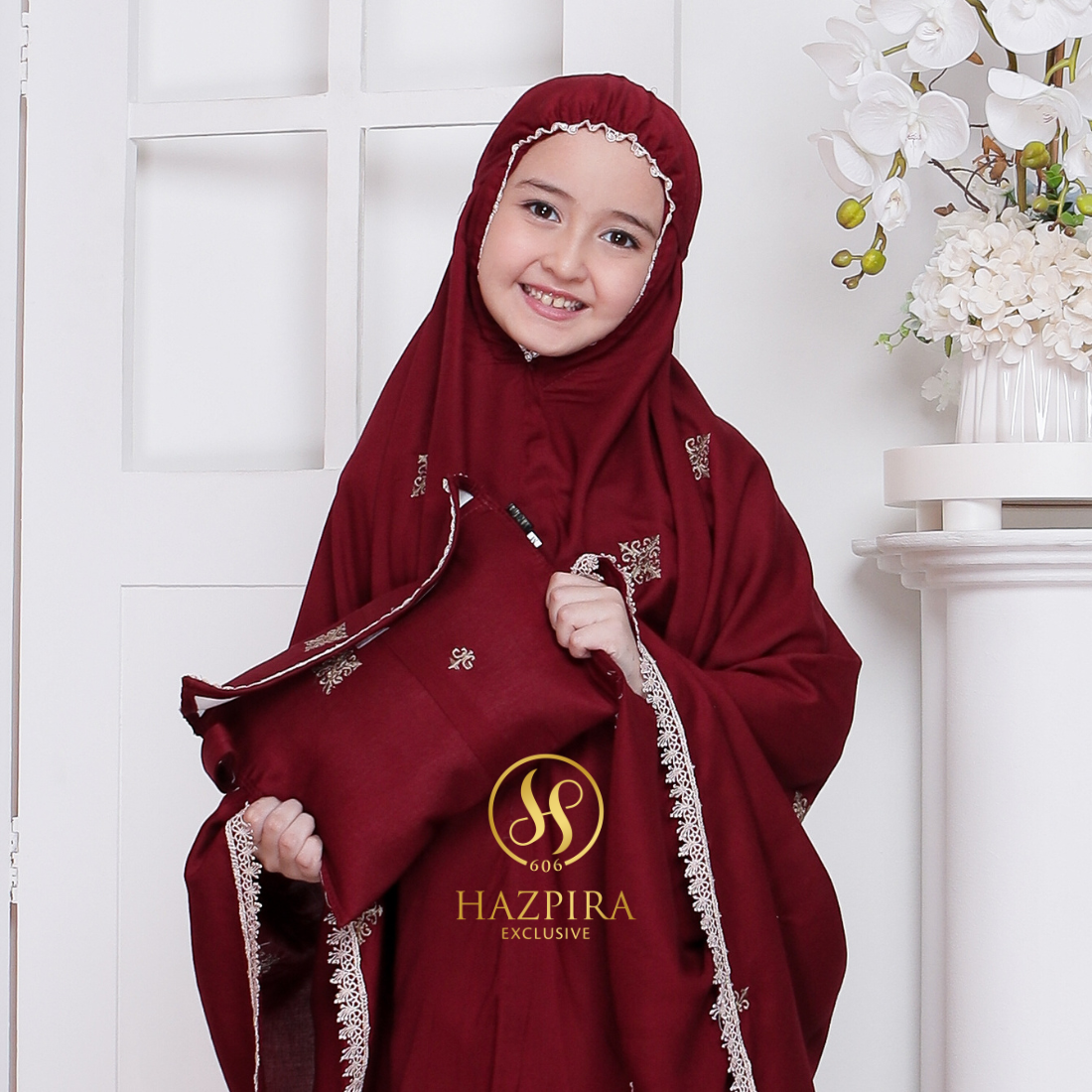 Mukena Anak Rayon Bordir Batik