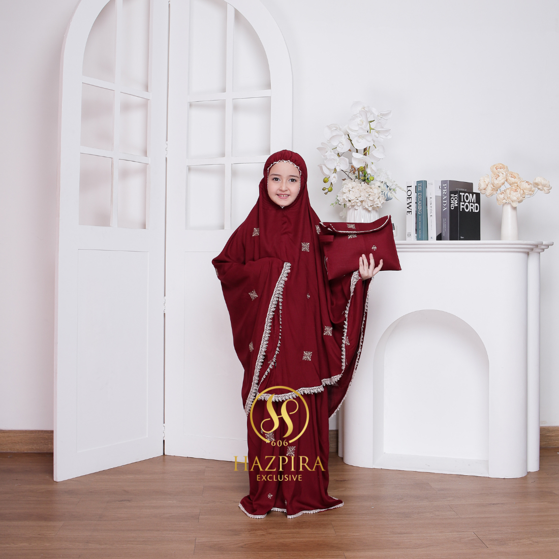 Mukena Anak Rayon Bordir Batik