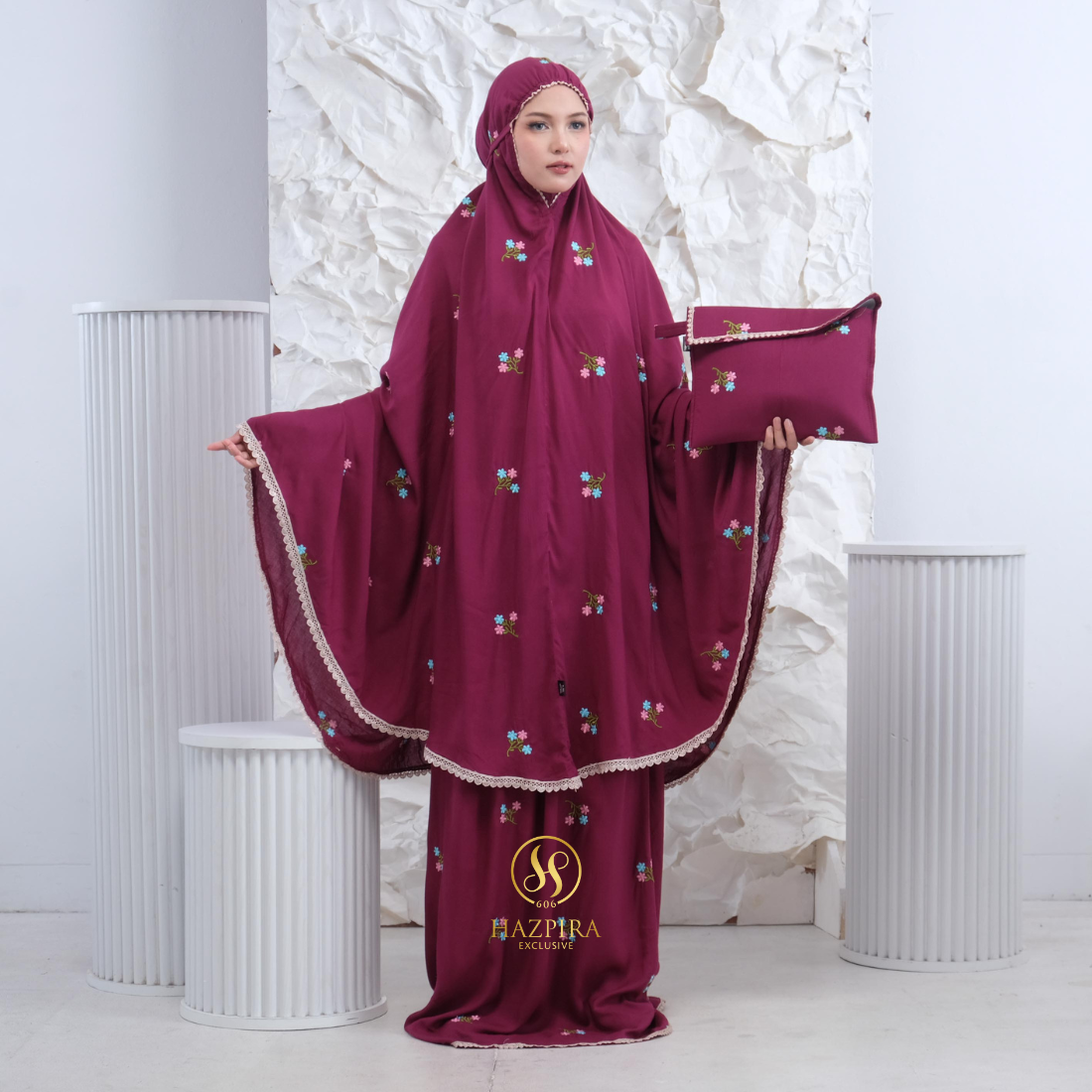Mukena Dewasa Rayon Bordir Nadira