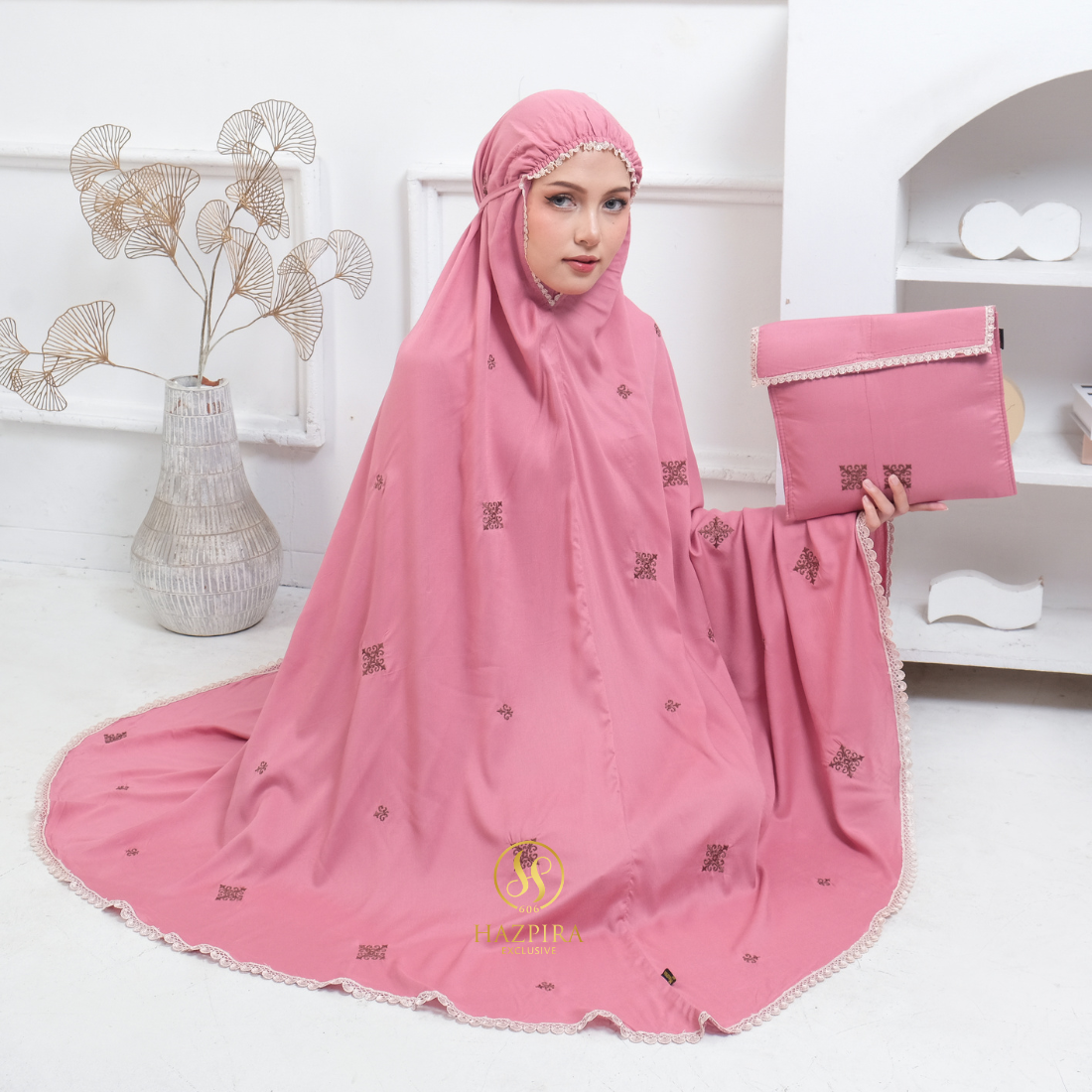 Mukena Dewasa Rayon Bordir Batik