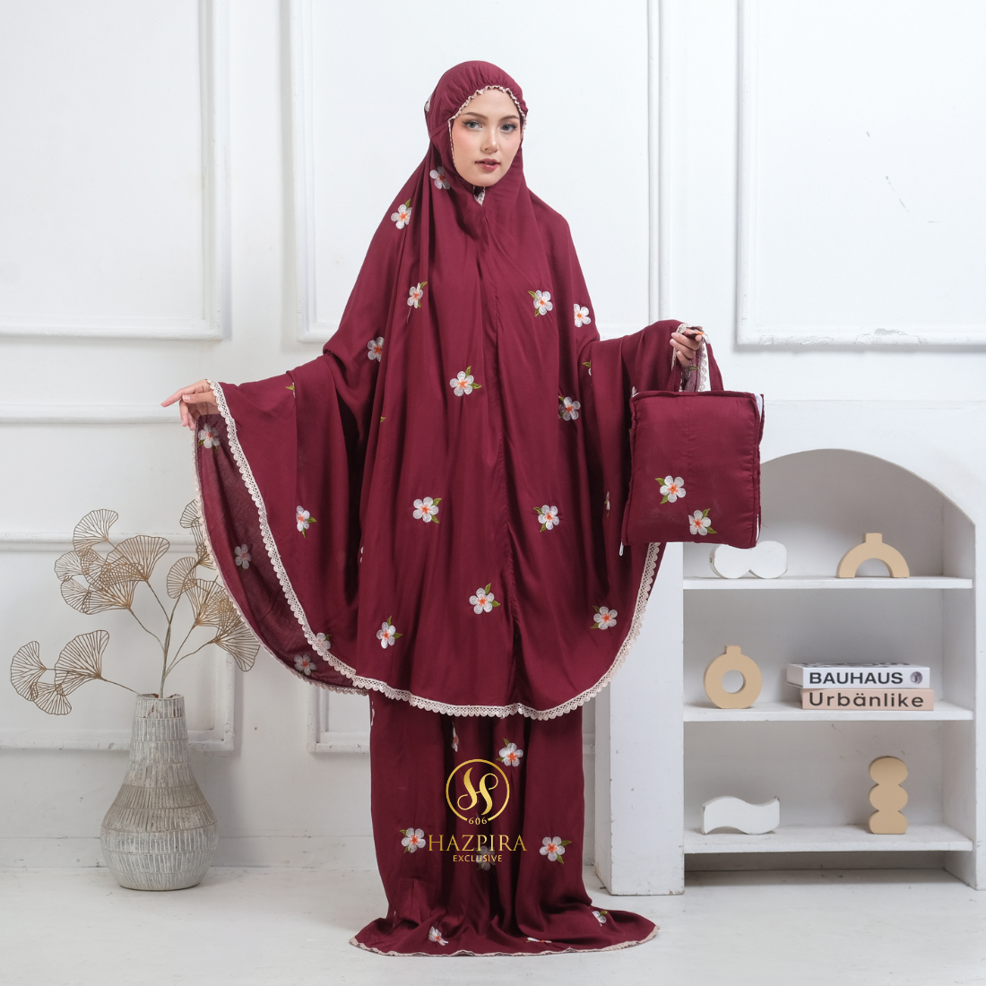 Mukena Dewasa Rayon Bordir Mahalini