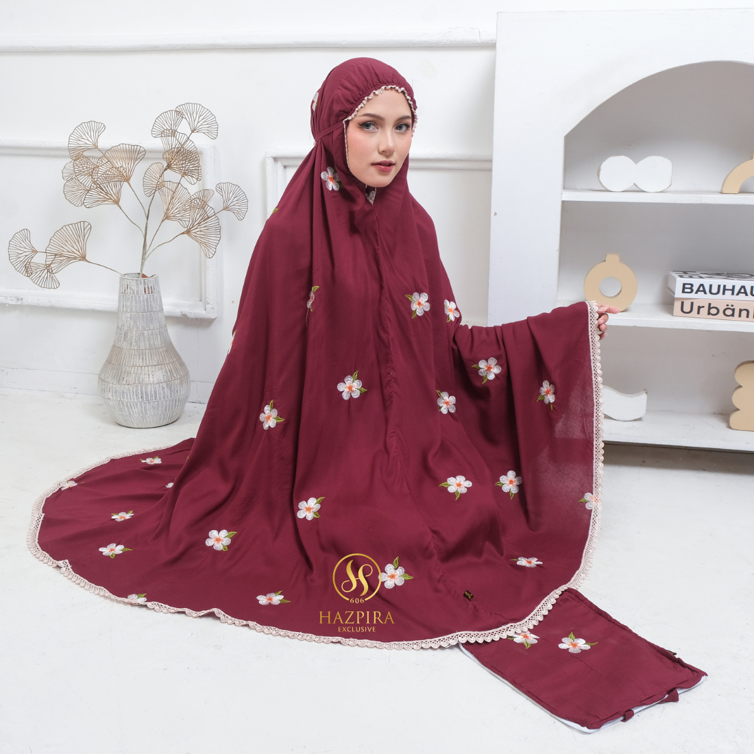 Mukena Dewasa Rayon Bordir Mahalini