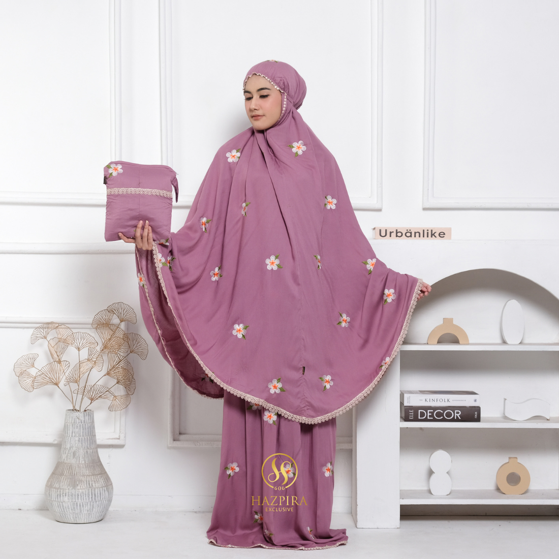 Mukena Dewasa Rayon Bordir Mahalini