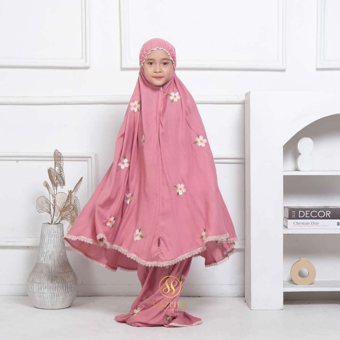 Mukena Anak Rayon Bordir Mahalini
