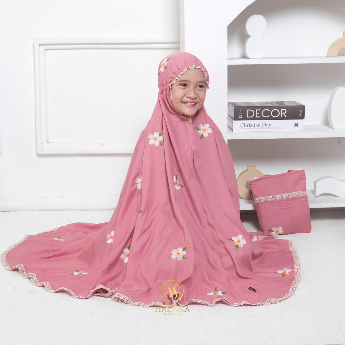 Mukena Anak Rayon Bordir Mahalini