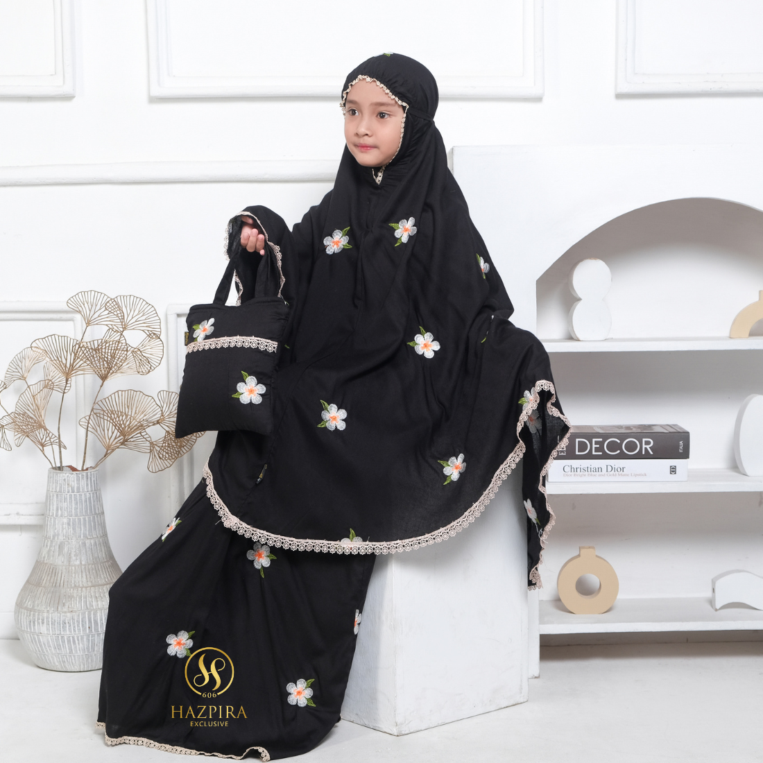 Mukena Anak Rayon Bordir Mahalini