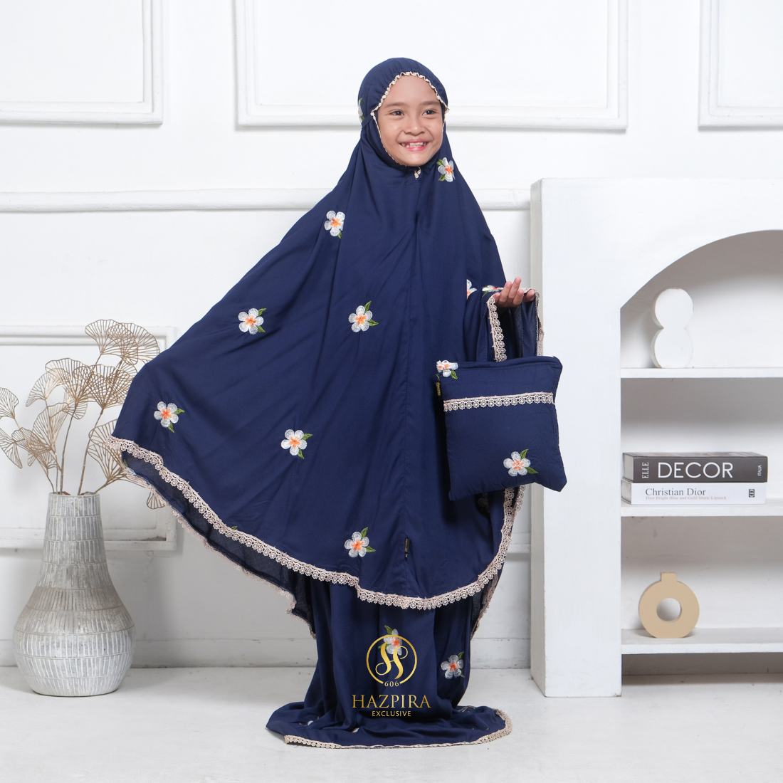 Mukena Anak Rayon Bordir Mahalini