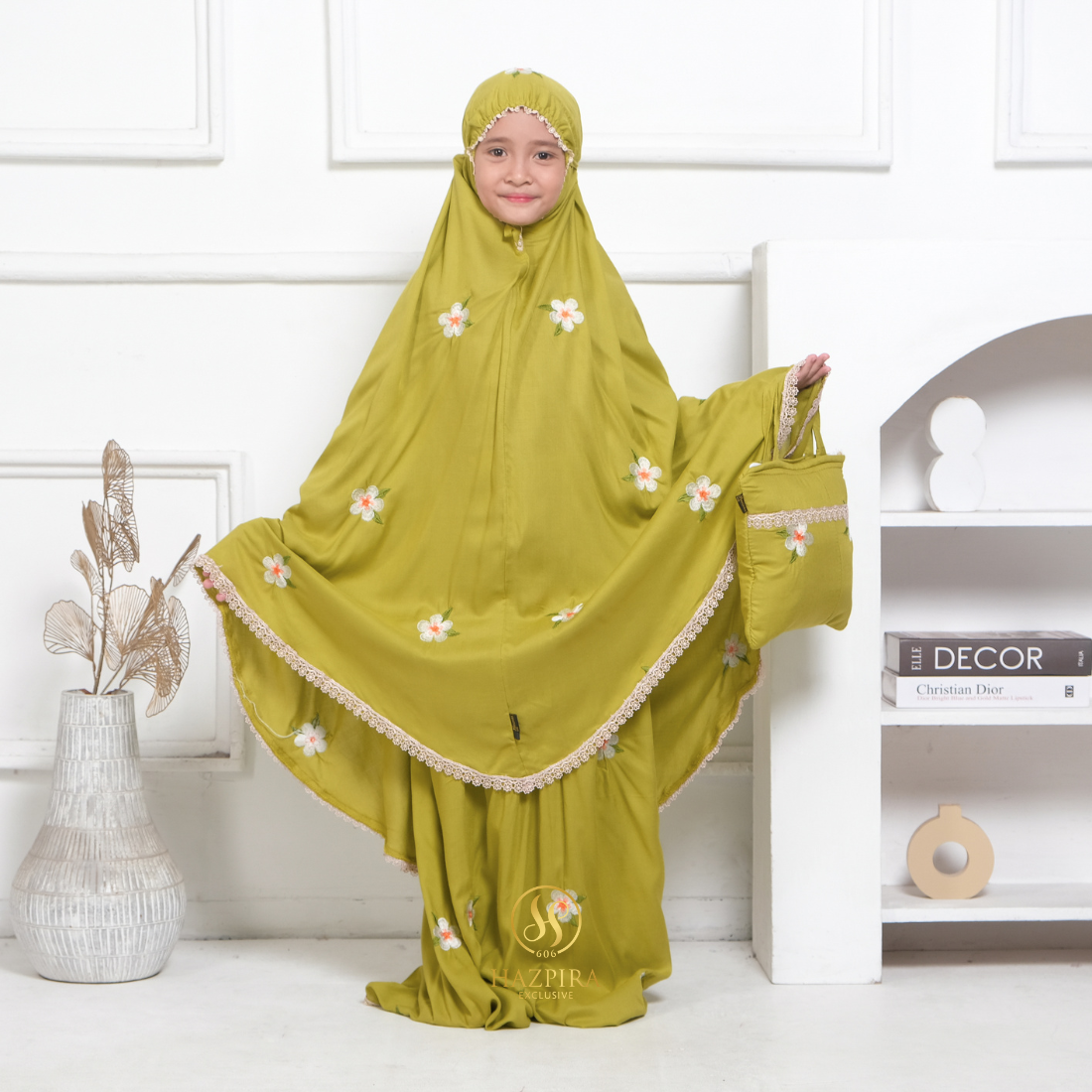 Mukena Anak Rayon Bordir Mahalini
