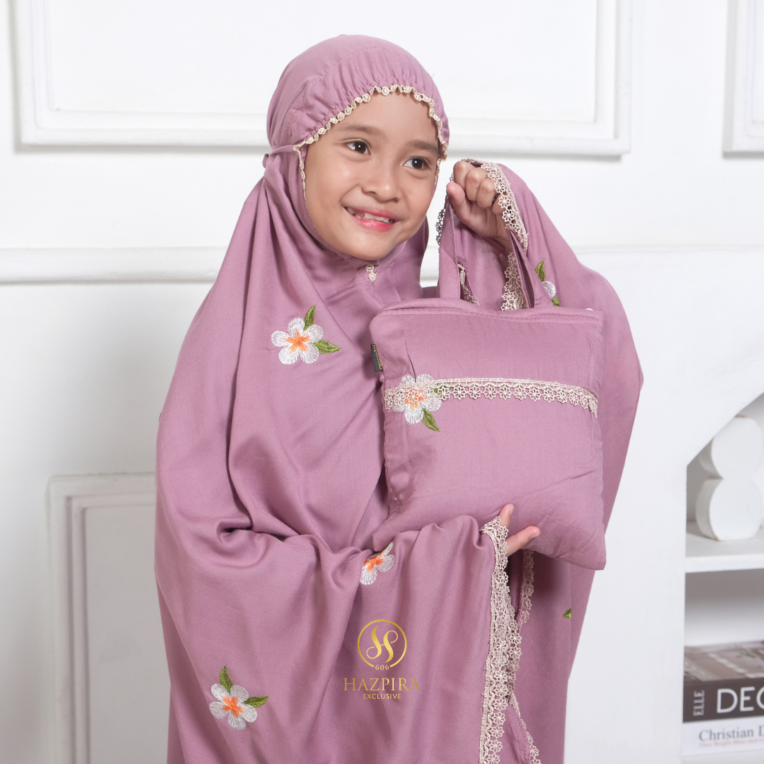 Mukena Anak Rayon Bordir Mahalini