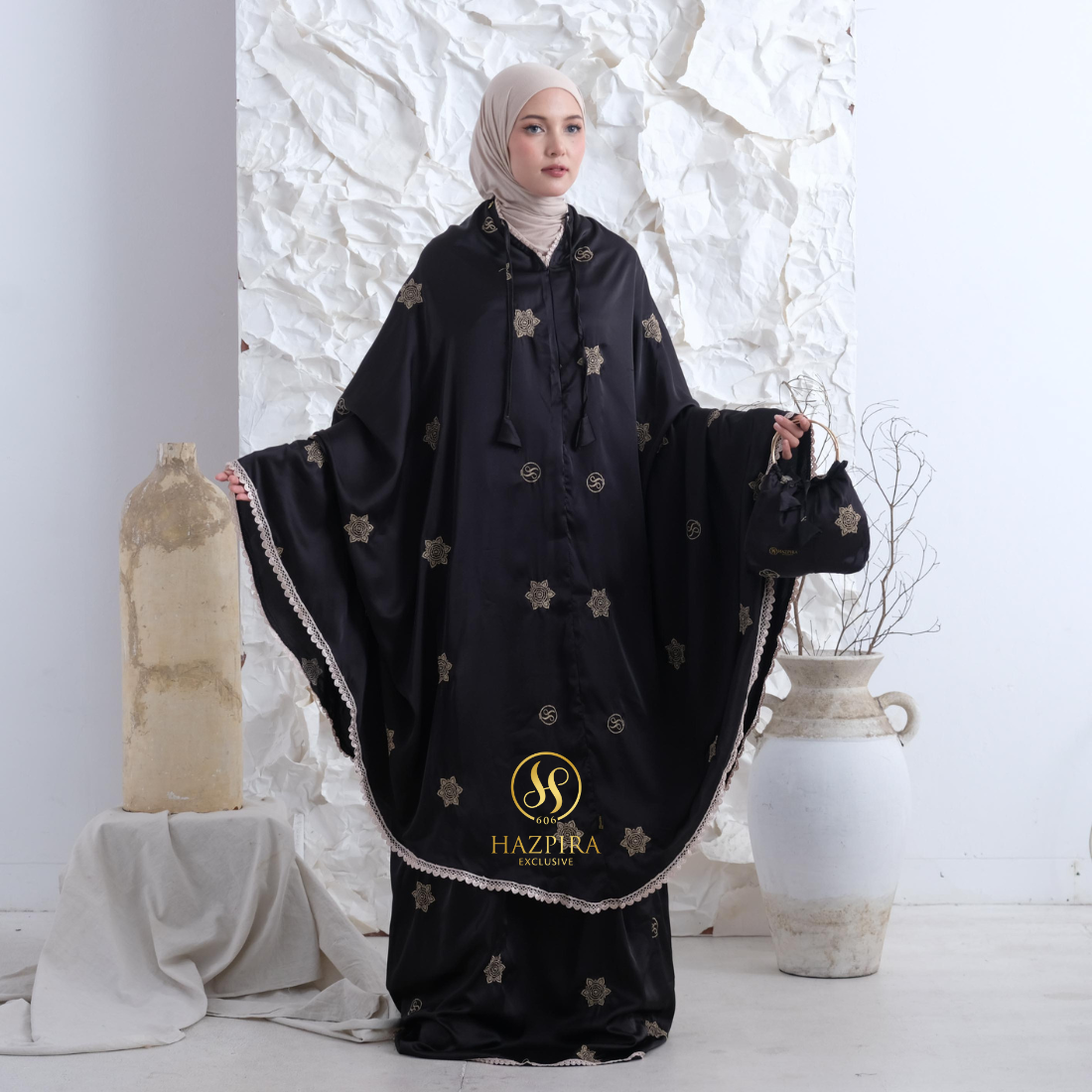 Mukena Dewasa Armany Silk Bordir Hazzafa