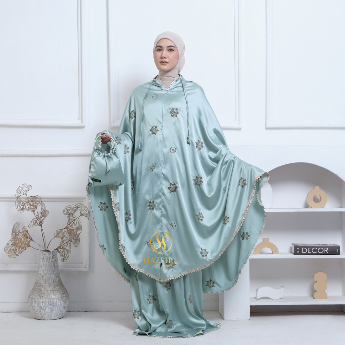 Mukena Dewasa Armany Silk Bordir Hazzafa