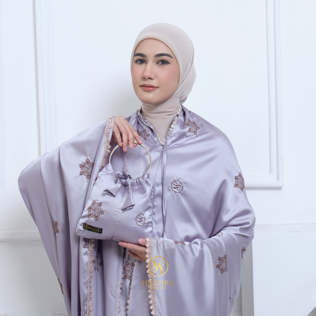 Mukena Dewasa Armany Silk Bordir Hazzafa