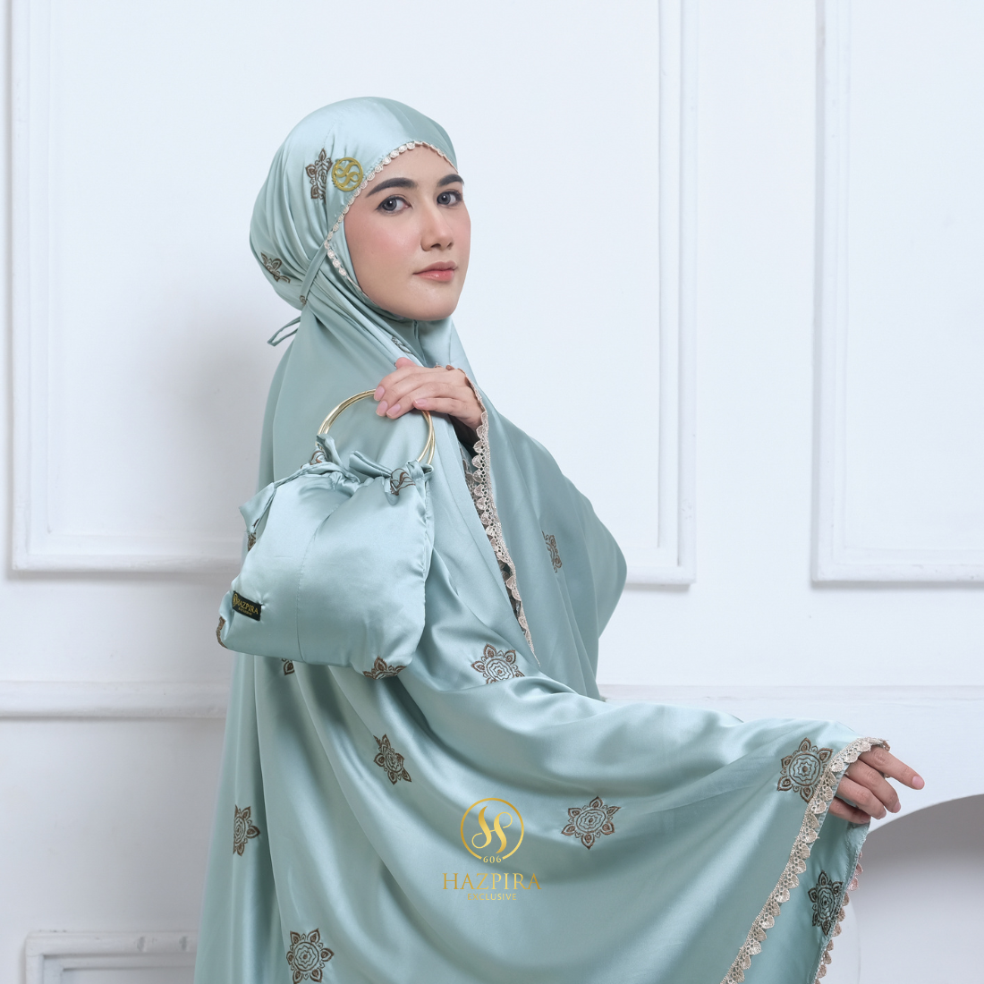 Mukena Dewasa Armany Silk Bordir Hazzafa