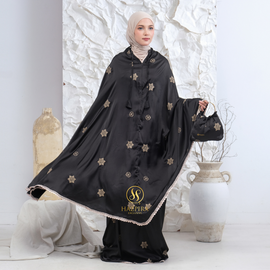 Mukena Dewasa Armany Silk Bordir Hazzafa